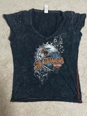 Harley-Davidson 77th Annual Sturgis Black Hills Rally 2017 Acid Wash Graphic Shi